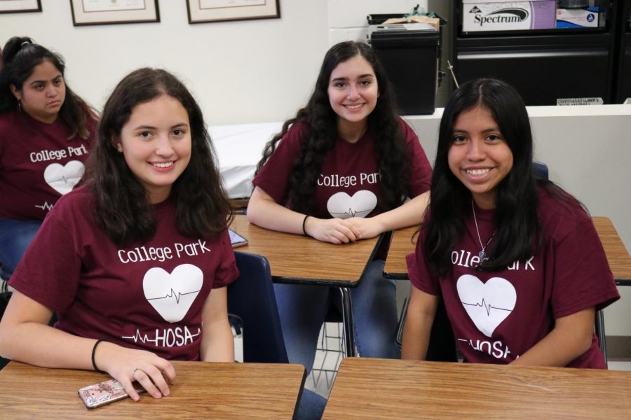 HOSA members gather for a club meeting.