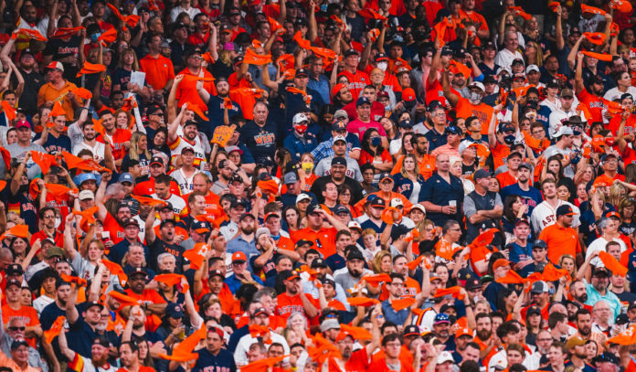 Houston Astros fans at a game.