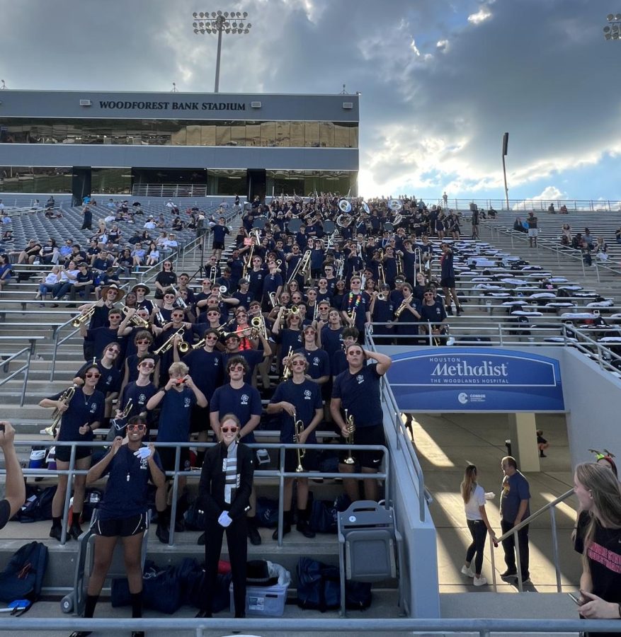 CP Band kids decked out in their Whataburger sunglasses at the first game of the season.